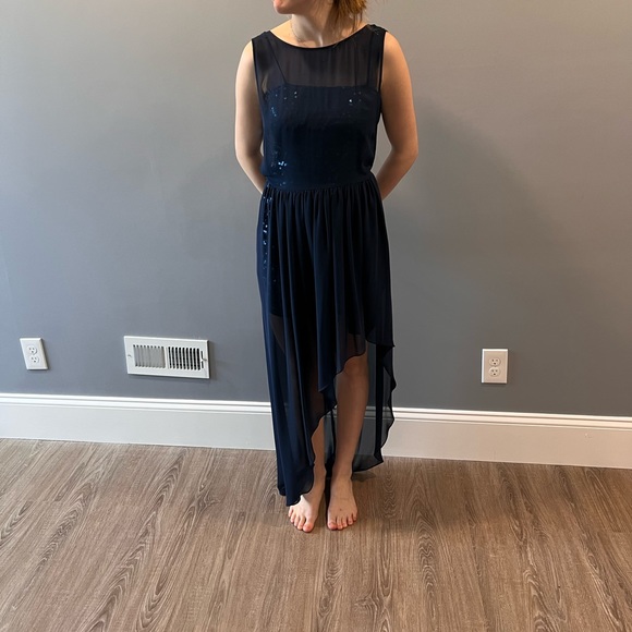 Navy blue cocktail dress worn once - Picture 5 of 5